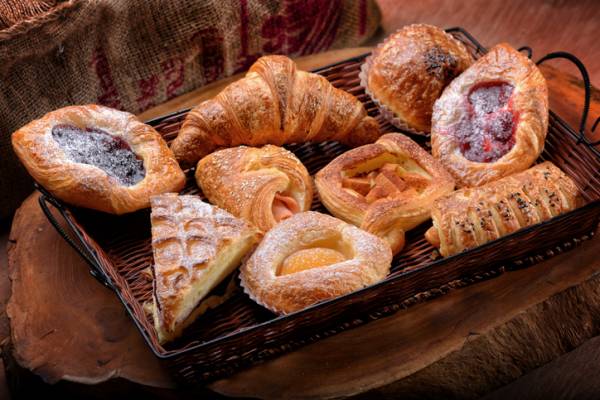 tray filled with baked pastries