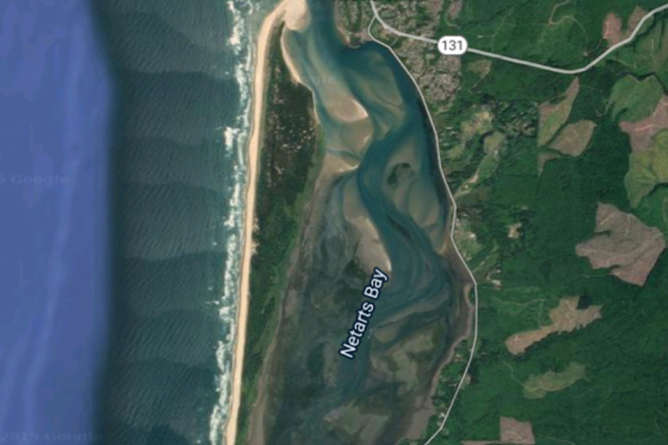 map image of netarts spit hike