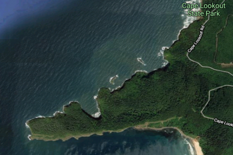 map image of Cape Lookout North Hike